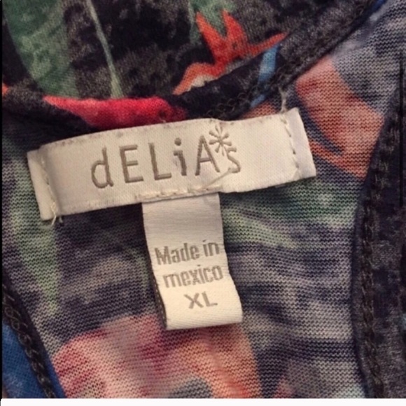 Delia’s floral scoop neck racerback tank t… - Picture 4 of 8